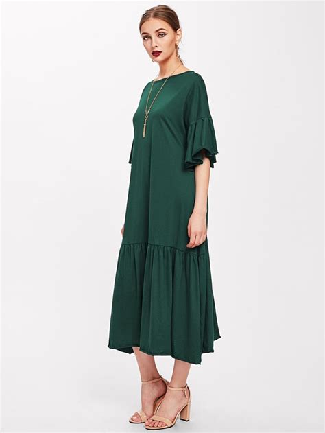 Модное платье, рукав клёш | Hem dress, Online dress shopping, Dress