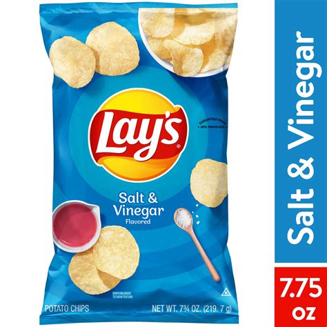 Lay's Potato Chips, Salt & Vinegar Flavor, 7.75 oz Bag - Walmart.com