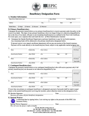 Fillable Online Oneidanation Beneficiary Designation Formm Oneida Nsn