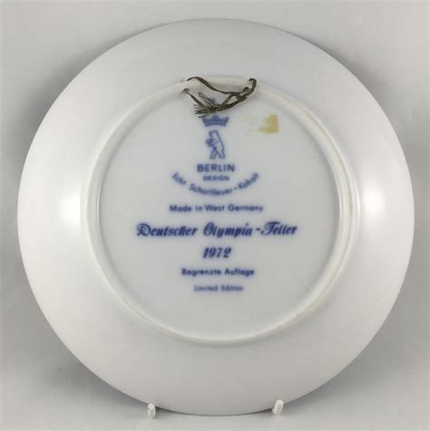 MUNICH OLYMIC GAMES FLOW BLUE PLATE 1972 - Islington Antiques and Interiors