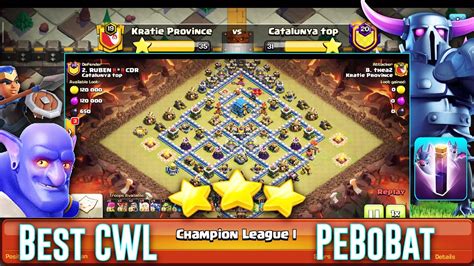 Best Pekka Bobat Attack Clan War Leagues Smash 3 Stars Th12 Clash Of Clans Youtube