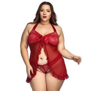 Buy Hot Transparent Erotic Sheer Mesh Lace Cupped Babydoll Women Plus Size Teddy Lingerie From