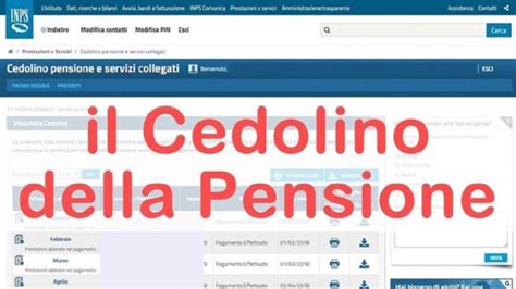 Inps Cedolini Pensioni Di Luglio Chiarimenti Radio Tsn