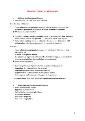 Cibles et mécanismes d actions des médicaments CIBLES ET MÉCANISMES D