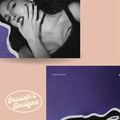 Olivia Rodrigo Guts Album Cover Poster, Edgy OR2 Purple B&W Art Print, Olivia Vampire Merch ...