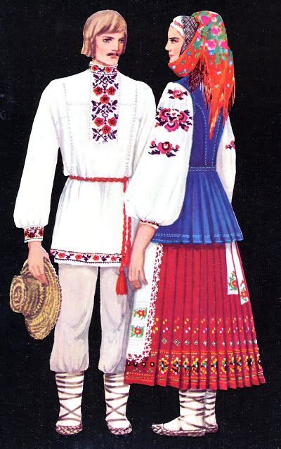 FolkCostume Embroidery Costume With Andarak North Chernyhiw Province