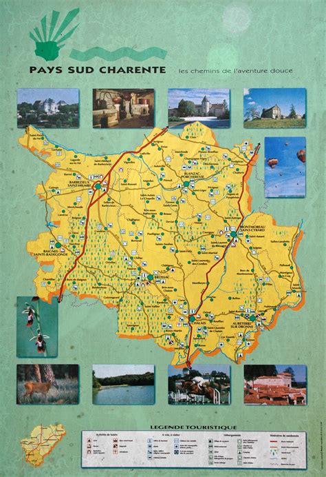 Charente Region Tourist Map - Brossac France • mappery