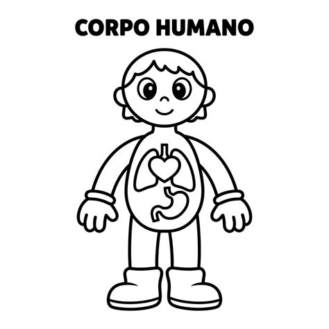 Corpinho Para Colorir - Corpo Humano Para Colorir | Desenhos para Colorir