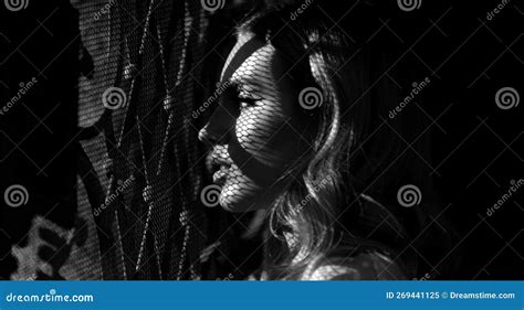 Portrait Of Beautiful Spy Young Woman Outdoor Portrait Of A Cute Girl