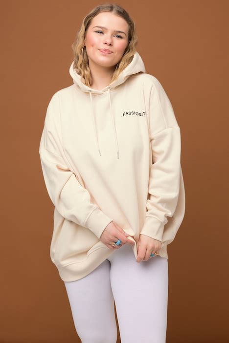 Sweat Shirt Capuche Oversized Manches Longues Imprim Dans Le Dos