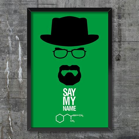 Quadro Say My Name Breaking Bad Minimalista 40x60cm Elo7