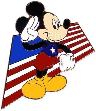 Disney Mickey American Pin Trading USA Flag Pin Pins Mickey Mouse