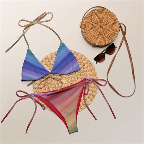 Rainbow String Bikini Etsy