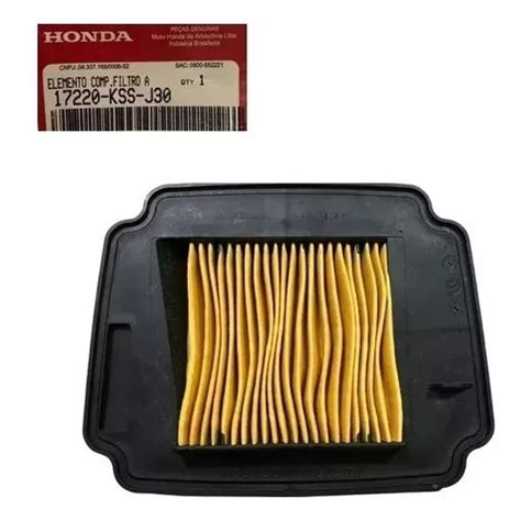 Filtro De Ar Motocicleta Original Honda Biz 125 110i Parcelamento