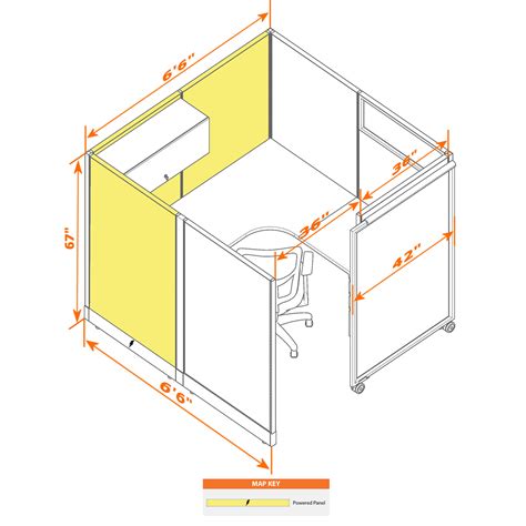 Cubicle with Sliding Door 67H Single - by cubicles.com