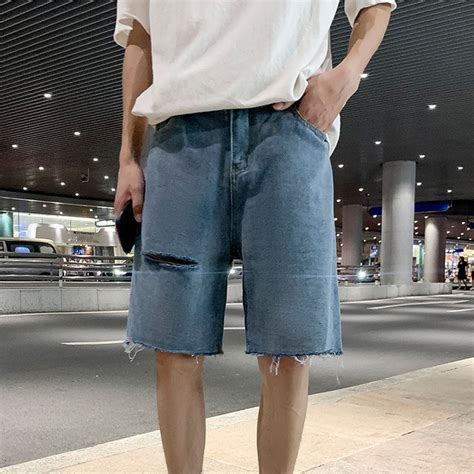 Quần short jean rách Quần Bò Lững Quần ngắn Unisex nam nữ quan ngo nam nu hot trend 2021