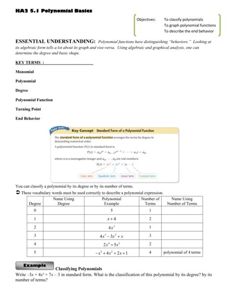 Describing End Behavior Of Polynomial Functions