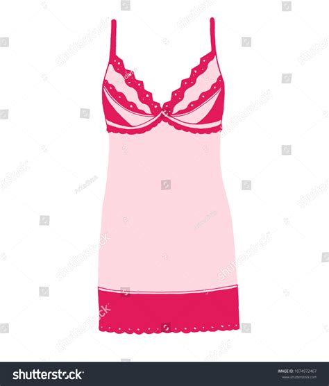 Sketch Lingerie Sexy Nightgown Vector Illustration Stock Vector Royalty Free 1074972467