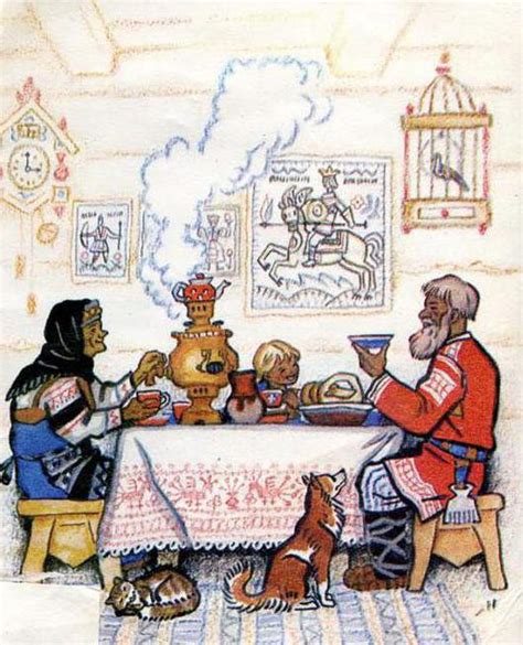 Скатерть самобранка сказка рисунок