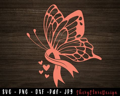 Butterfly Uterine Cancer Svg Uterine Cancer Svg Endometrial Cancer