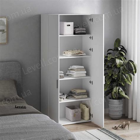 Шафа шкаф з полицями в спальню, прихожу, офіс , на балкон колір БЕТОН ...