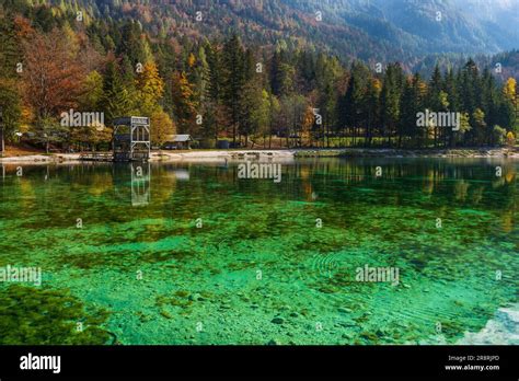 Jasna Pond Near Kranjska Gora Triglavski National Park Slovenia Stock