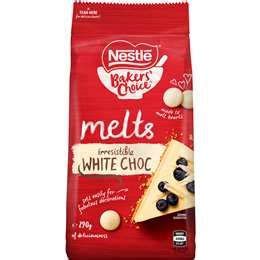 Nestle Bakers Choice White Choc Melts 290g Black Box Product Reviews