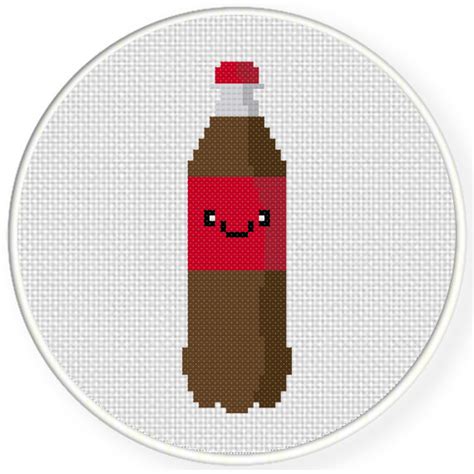 Happy Soda Bottle Cross Stitch Pattern – Daily Cross Stitch