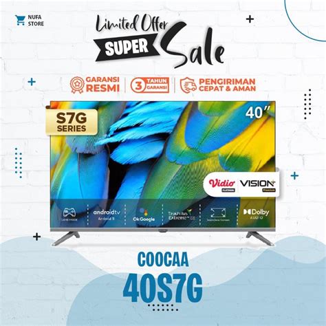 Jual COOCAA Android TV 40 Inch 40S7G Shopee Indonesia