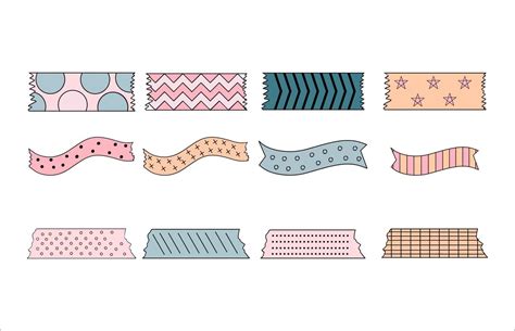 Set of Tape Strip Illustrations 10398916 Vector Art at Vecteezy