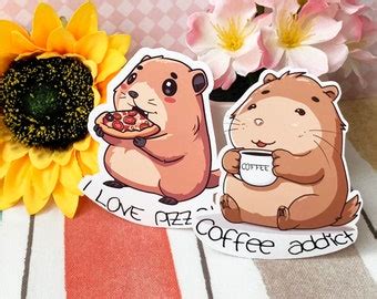 capybara sticker cute chibi capybara kawaii capybara large capybara
