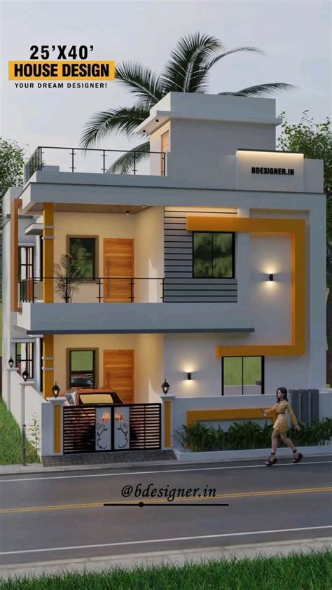 25'X40' House Design #house #3d #25x40 #3ddesign #housedesign | Small house front design, Small ...