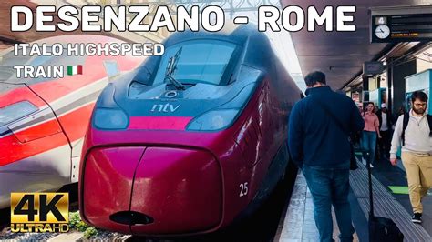 Italo Ntv Highspeed Train Trip To Rome In First Class K Uhd With