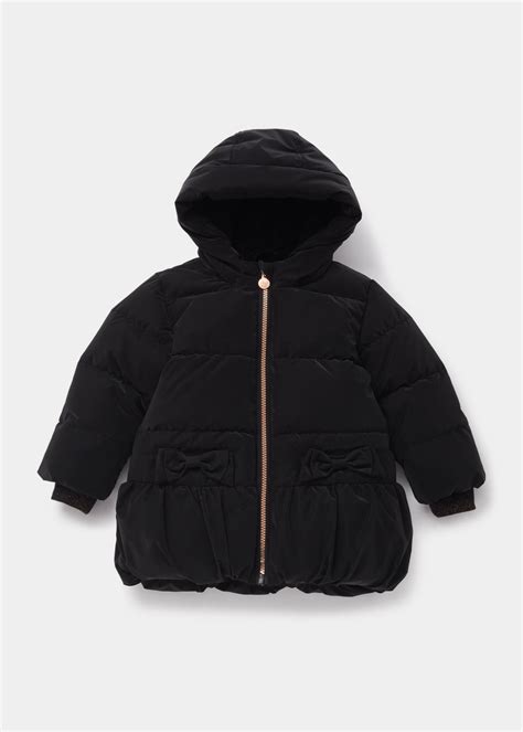 Girls Black Peplum Puffer Jacket (9mths-6yrs) - Matalan