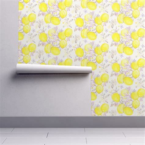 Easy Peasy Lemon Squeezy Wallpaper | Spoonflower