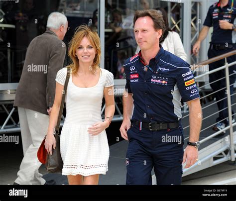 Geri Halliwell and Red Bull Racing team principal Christian Horner ...