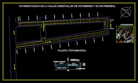 Pavimentació de Carrer A AutoCAD Llibreria CAD