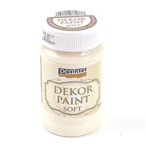 PENTART farby laky efekty Dekor paint soft 100ml slonovinová