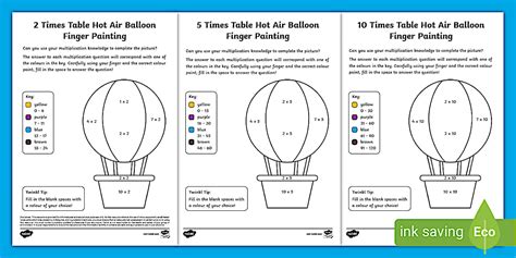 Hot Air Balloon Finger Painting Art Activity