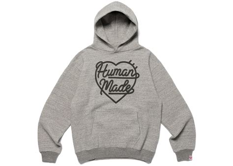 Human Made Heart Sweat Hoodie Fw22 Grey Mens Fw22 Us