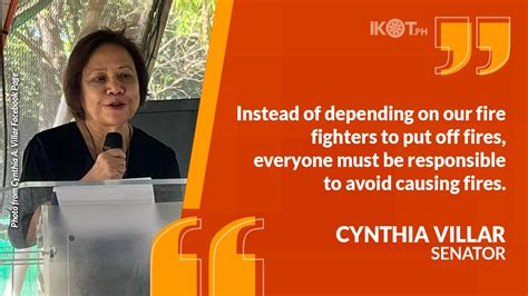 UNITY IN FIRE PREVENTION NEEDED CYNTHIA VILLAR IKOT PH