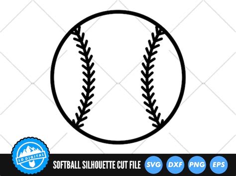 Softball Svg Files Baseball Cut Files Sport Svg Vector Etsy