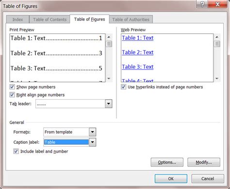 How To Create A List Of Tables In Ms Word Technical Communication Center