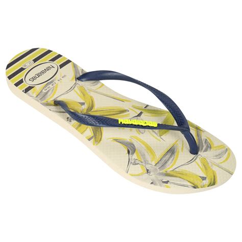 Sandália Havaianas Slim Tropical Feminina Begemarinho Netshoes