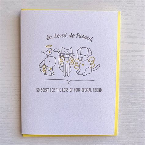 Pet Sympathy Card Pet Condolence Card Dog Sympathy Card - Etsy