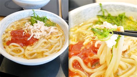 サンラータンの酸味とトマトの風味を玉子あんかけで味わう「鶏とトマトの酸辣湯うどん」など冬季限定メニューを食べてきました Gigazine