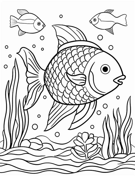 50 Fish Coloring Pages: Fun Free Sheets