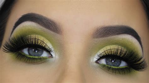 Green Half Cut Crease Makeup Tutorial Youtube