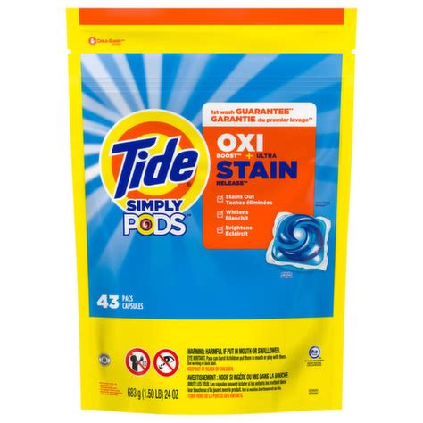 Tide Detergent Refreshing Breeze OXI Boost Ultra Stain Pacs