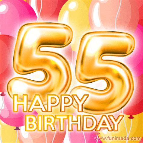 Happy 55th Birthday Animated GIFs | Funimada.com